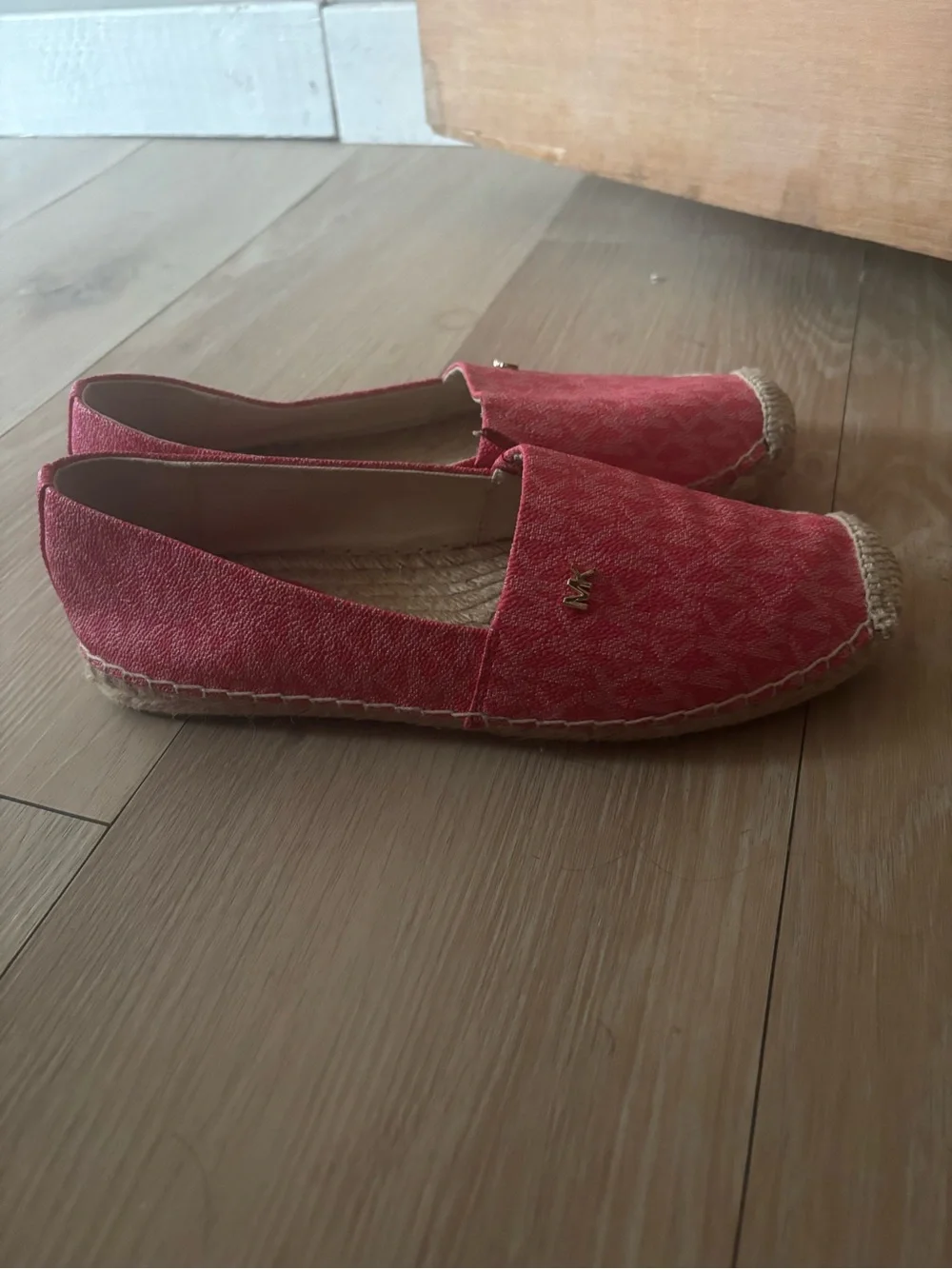 Michael Kors Coral Pink MK Logo Espadrilles